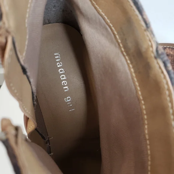 Madden Girl Faux Suede Snakeskin Print Klick Bootie - Picture 8 of 11